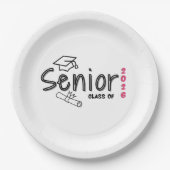 Assiettes En Carton Senior Class of 2026 Paper Plate (Devant)