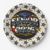 Assiettes En Carton Senior Graduating Class 2026 (Devant)