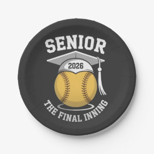 Assiettes En Carton Senior The Final Inning 2026 Softball Graduation