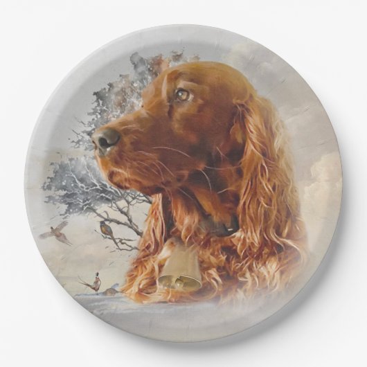 Assiettes En Carton Séparateur irlandais avec faisan (Devant)