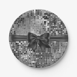 Assiettes En Carton Séquence d'argent et Plaques de la partie de la co