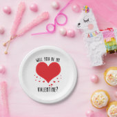 Assiettes En Carton Seras-tu ma valentine ? (Fête)