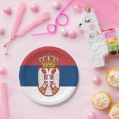 Assiettes En Carton Serbie, fête du drapeau serbe, anniversaire /sport (Fête)