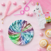 Assiettes En Carton Serendipité | Multicolor Fractal Art (Fête)