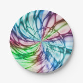 Assiettes En Carton Serendipité | Multicolor Fractal Art (Devant)