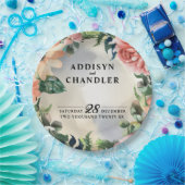 Assiettes En Carton Serene Garden Wreath : Pastel Floral Elegance (Fête)