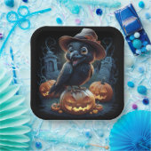 Assiettes en carton  Série 1  Corbeau (Fête)