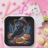 Assiettes en carton  Série 1  Corbeau (Fête)