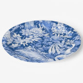Assiettes En Carton Série Chinoserie Bleu et Blanc Design 8 (Angle)
