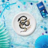 Assiettes En Carton Serpent avec plante (Fête)