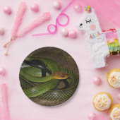 Assiettes En Carton Serpent de rat vert de Bush (Fête)