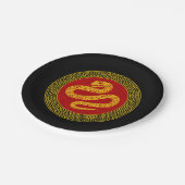 Assiettes En Carton Serpent du Nouvel An chinois ornemental (Angle)