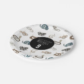 Assiettes En Carton Serpents colorés Reptile Animal fête d'anniversair (Angle)