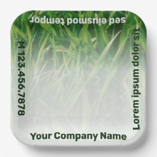 Assiettes En Carton Service d'entretien de la pelouse photo personnali