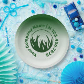 Assiettes En Carton Service d'entretien de la pelouse verte (Fête)