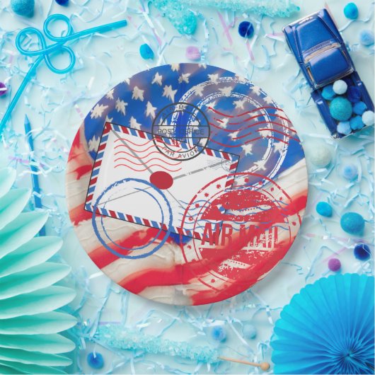 Assiettes En Carton Service postal (Fête)