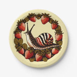 Assiettes En Carton Serviers et fraises Cottagecore fraise