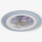 Assiettes En Carton Serviette de table aquarelle Lilas Hydrangea (Angle)