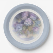 Assiettes En Carton Serviette de table aquarelle Lilas Hydrangea (Devant)
