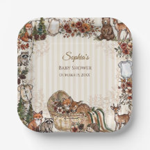 Serviette en papier pour baby shower sur le thème