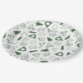 Assiettes En Carton Serviette en papier verte Camp Bachelorette (Angle)