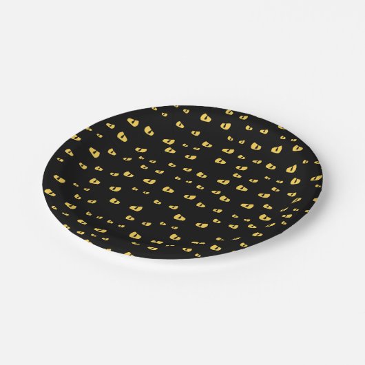 Assiettes En Carton serviette en tissu aux yeux éffrayants (Angle)