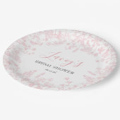 Assiettes En Carton Serviettes chinoiserie rose, serviettes en toile r (Angle)