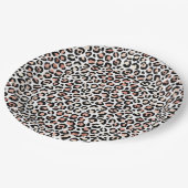 Assiettes En Carton Serviettes Empreinte de léopard rose vif (Angle)