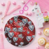 Assiettes En Carton Serviettes en carreau rouge étincelant (Fête)