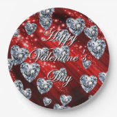 Assiettes En Carton Serviettes en carreau rouge étincelant (Devant)