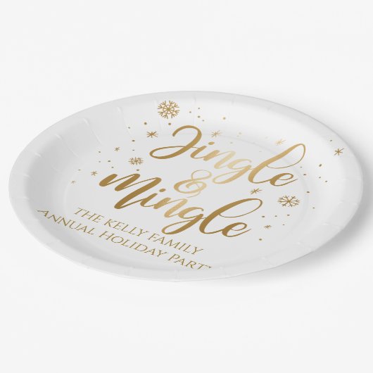 Assiettes En Carton Serviettes Jingle et Mingle Holiday (Angle)