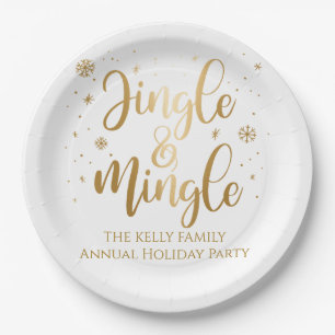 Assiettes En Carton Serviettes Jingle et Mingle Holiday