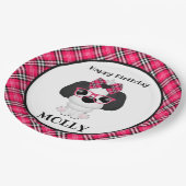 Assiettes En Carton Serviettes personnalisées par chiot rose de fête (Angle)