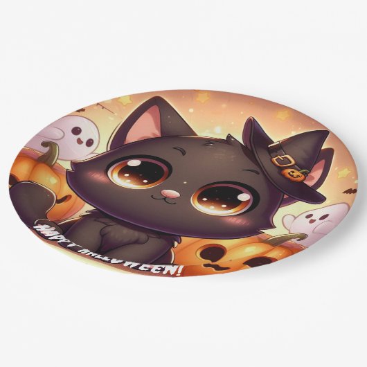 Assiettes En Carton Servilletas Gato Negro