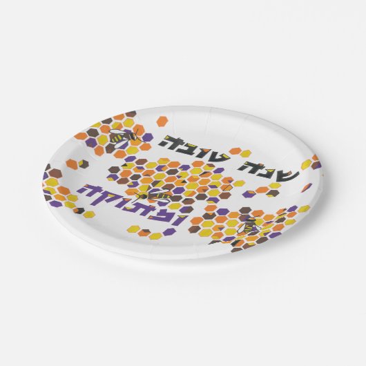 Assiettes En Carton Servir une nouvelle année douce (Angle)