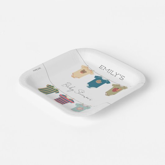 Assiettes En Carton Sesame Pals Baby shower de combinaisons physiques (Angulaire)