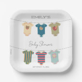 Assiettes En Carton Sesame Pals Baby shower de combinaisons physiques (Recto)