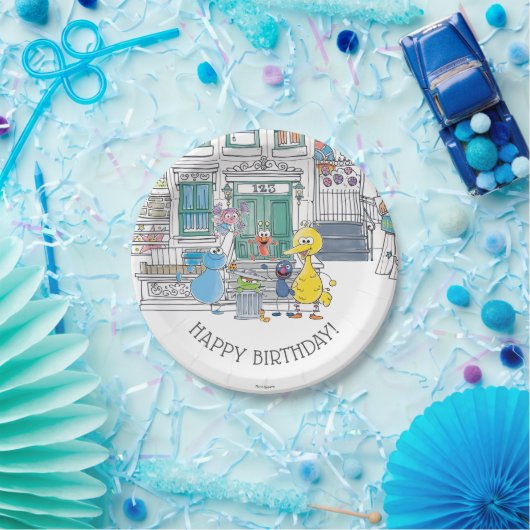 Assiettes En Carton Sesame Pals Doodley Graphisme (Fête)