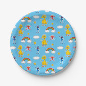 Assiettes En Carton Sesame Pals Rainbow Doodley Motif (Devant)