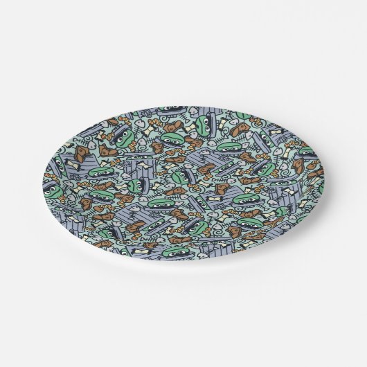 Assiettes En Carton Sésame Sésame | Oscar le Motif de groupe (Angle)