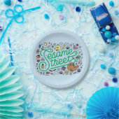 Assiettes En Carton Sésame Sésame | Sesame Street Green Doodle Script (Fête)