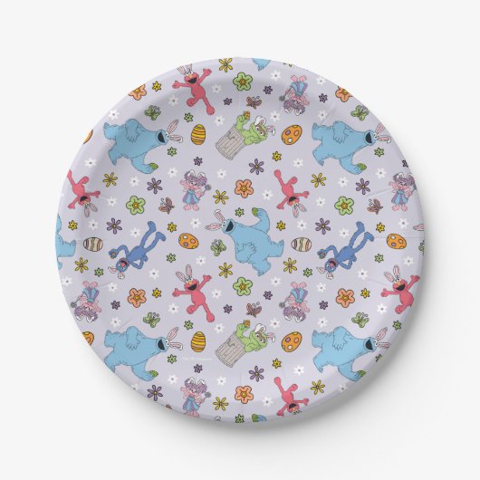 Assiettes En Carton Sesame Street Bunny Motif (Devant)