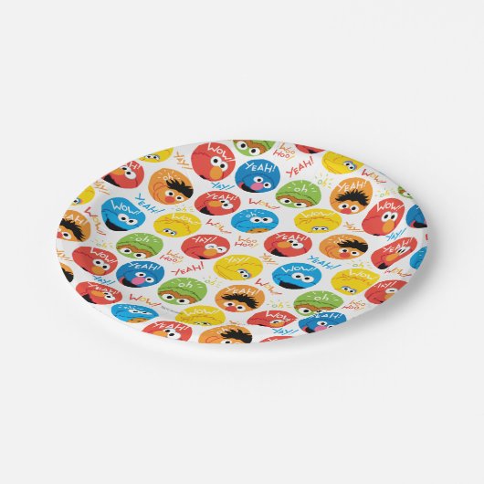 Assiettes En Carton Sesame Street Circle Motif de caractères (Angle)