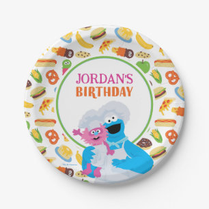 Assiettes En Carton Sesame Street Cookie Monster Foodie Camion
