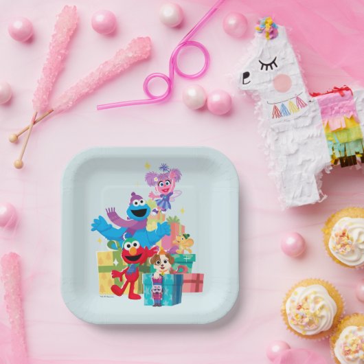Assiettes En Carton Sesame Street Pals and Presents (Fête)