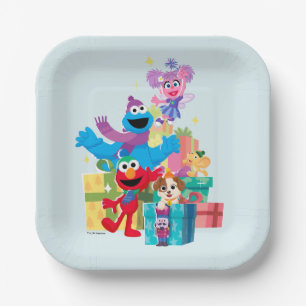 Assiettes En Carton Sesame Street Pals and Presents