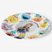 Assiettes En Carton Sesame Street Pals Confetti Anniversaire (Angle)