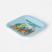 Assiettes En Carton Sesame Street | Rainbow Wave (Angulaire)