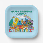 Assiettes En Carton Sesame Street | Rainbow Wave (Recto)