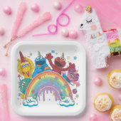 Assiettes En Carton Sesame Street Unicorn Arc-en-ciel (Fête)